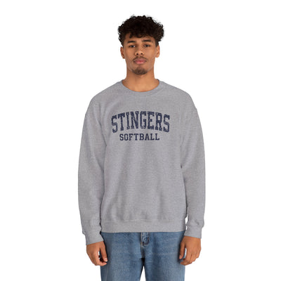 Adult Unisex Stingers Softball Vintage Distressed Graphic Sweatshirt