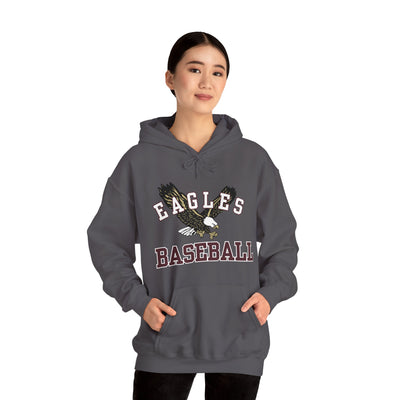 Adult Unisex Flying Baseball Eagle Graphic Hoodie