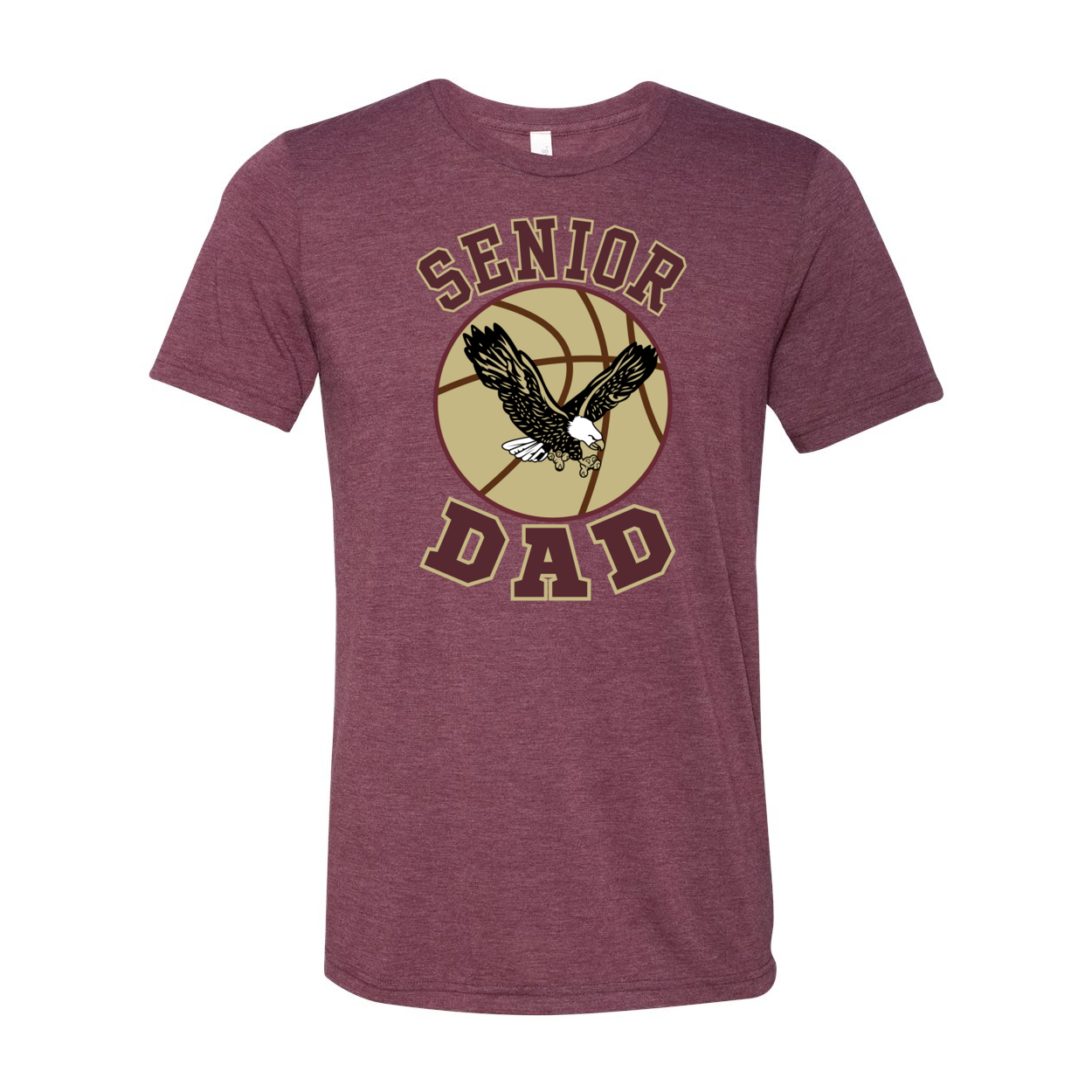 Adult Unisex Super Soft Senior Basketball Dad Short Sleeve Graphic Tee