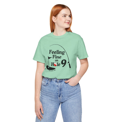 Adult Unisex Hole 9 Links Graphic Short Sleeve Soft Tee
