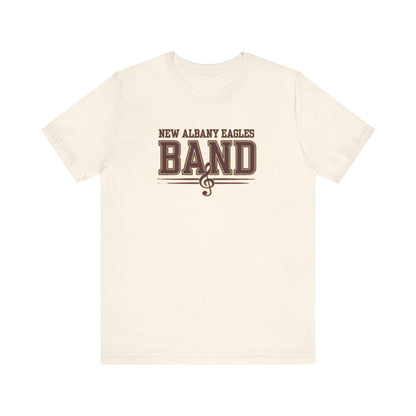 Adult Unisex New Albany Eagles Band Musical Note Graphic Short Sleeve Soft Tee