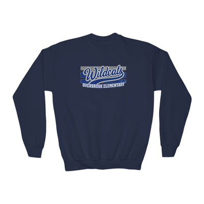 Youth Overbrook Elementary Wildcats Vintage Distressed Spirit Graphic Sweatshirt