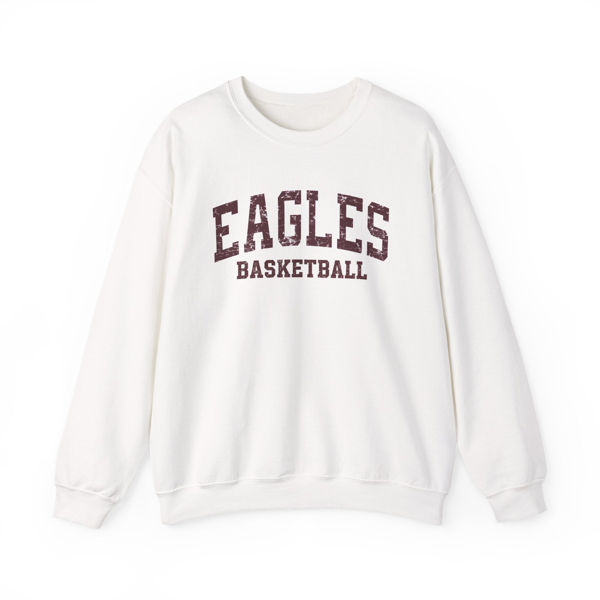 Adult Unisex Eagles Basketball Distressed Graphic Sweatshirt