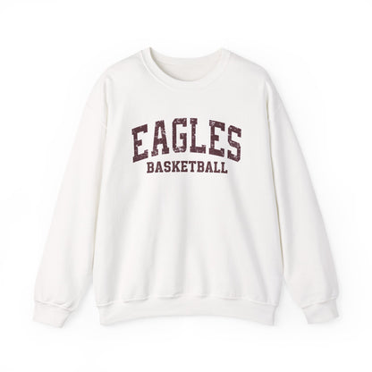 Adult Unisex Eagles Basketball Distressed Graphic Sweatshirt