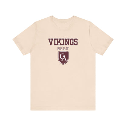 Adult Unisex Columbus Academy Vikings Golf Graphic Short Sleeve Bella + Canvas Soft Tee