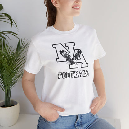 Adult Unisex Classic Logo White Football GraphicShort Sleeve Soft Tee