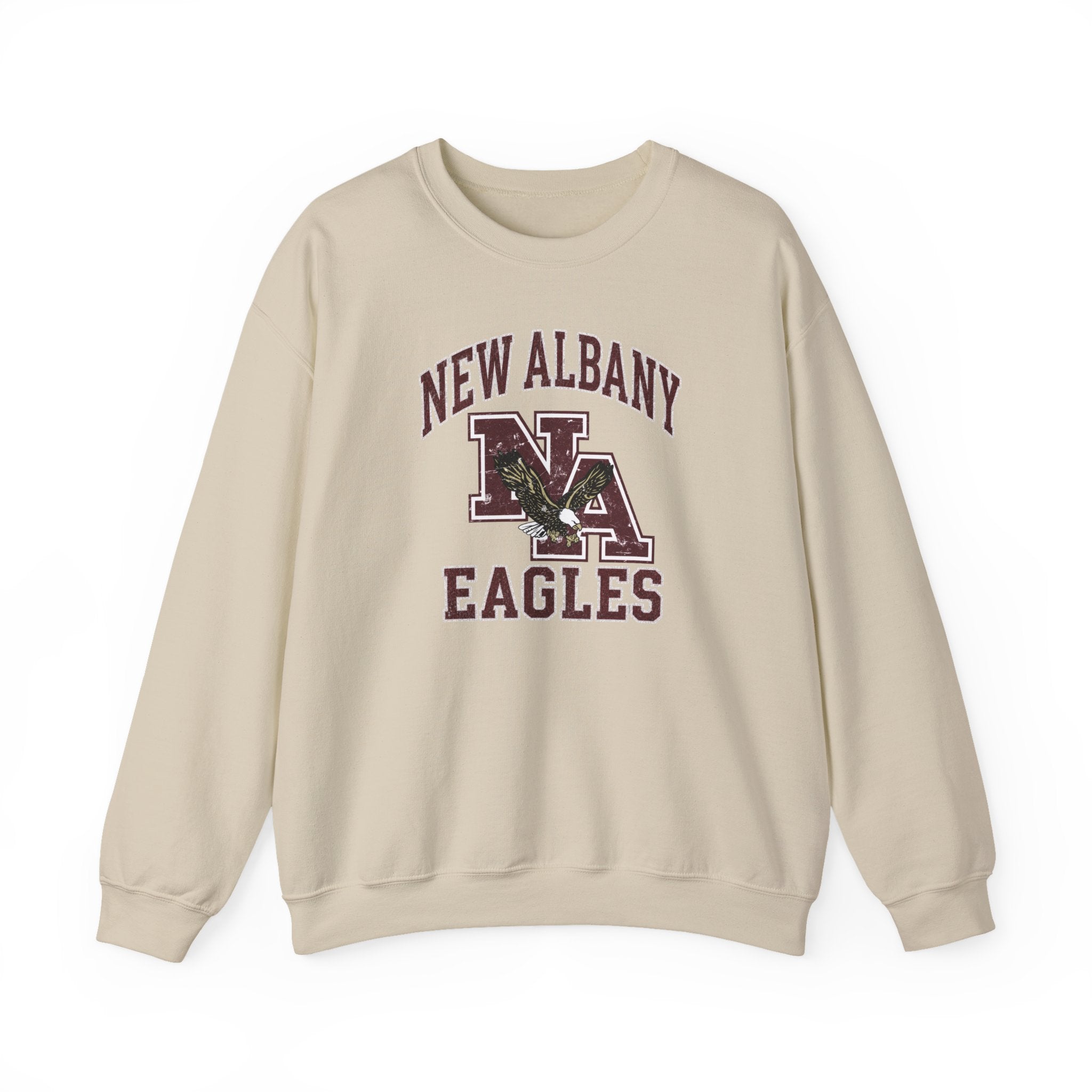 Adult Unisex New Albany Vintage Vibes Football Logo Graphic Sweatshirt