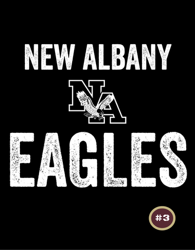 Women's Choose your Graphic Short Sleeve Boxy Crop Tee with Customized Back - New Albany Flag Football