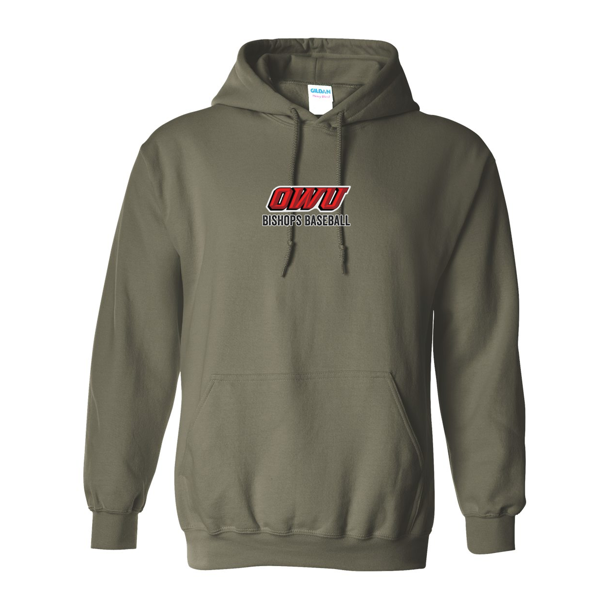 Adult Unisex Classic OWU Bishops Baseball Graphic Hoodie - Ohio Wesleyan University