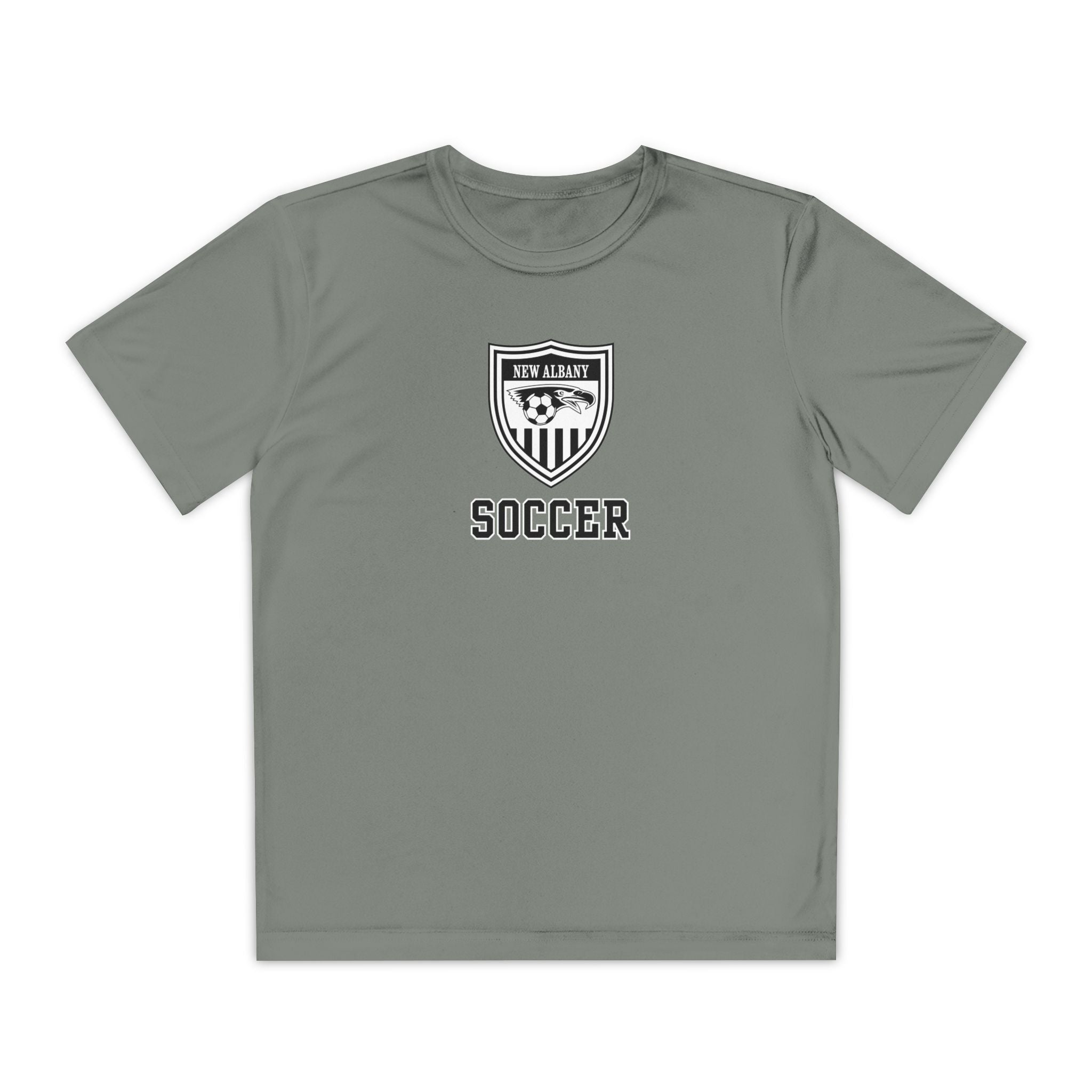 Youth New Albany Youth Soccer League Crest Graphic Sport-Tek Competitor Performance Tee