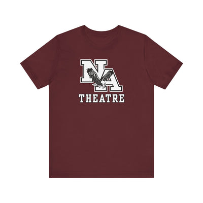 Adult Unisex White/Black Classic NA Theatre Logo Graphic Short Sleeve Soft Tee