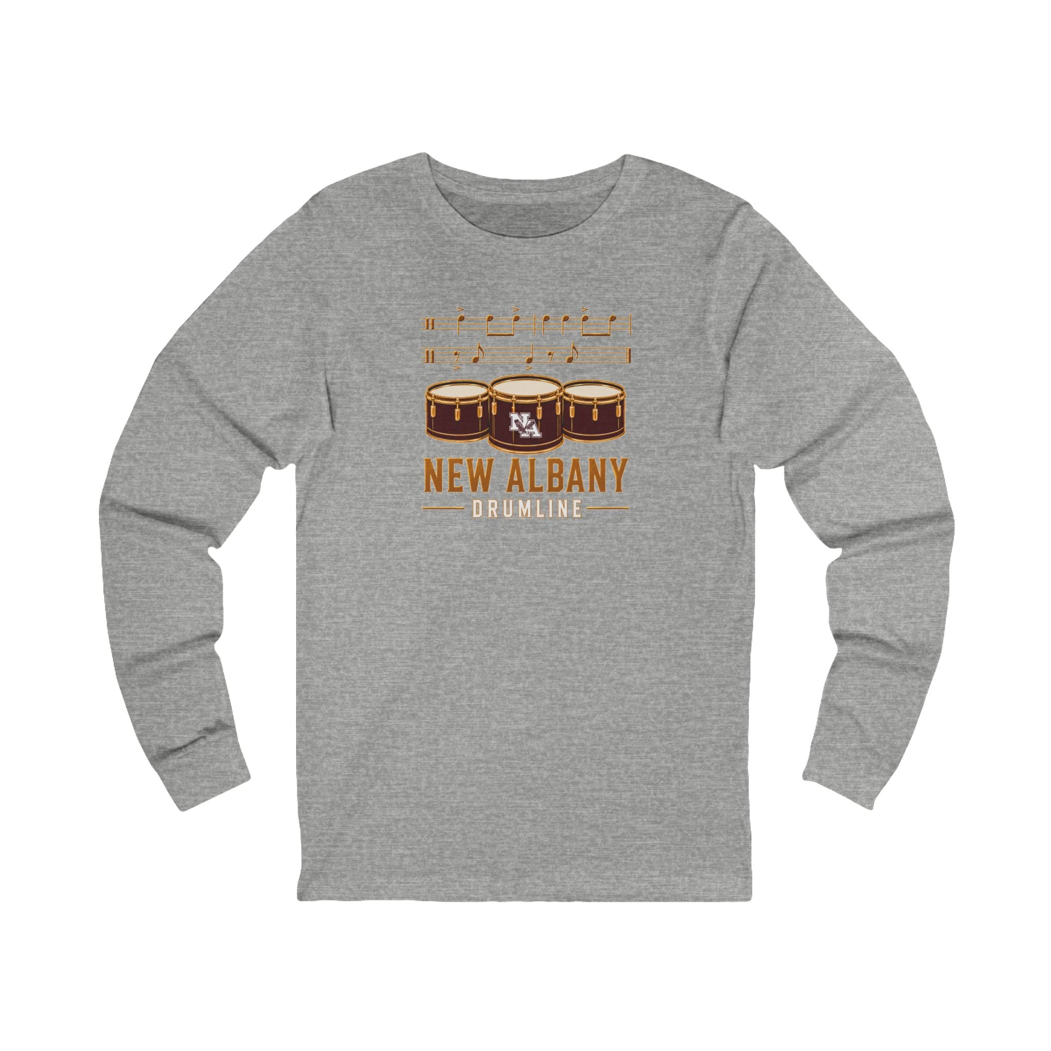 Adult Unisex New Albany Band Drumline Graphic Long Sleeve Bella + Canvas Soft Tee