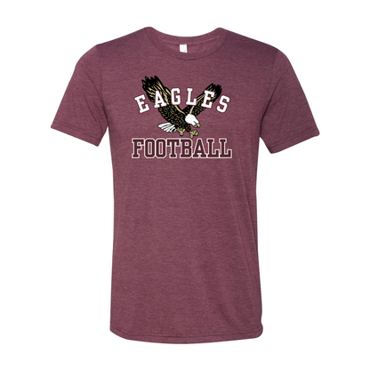 Adult Unisex Super Soft Flying Football Eagle Short Sleeve Graphic Tee