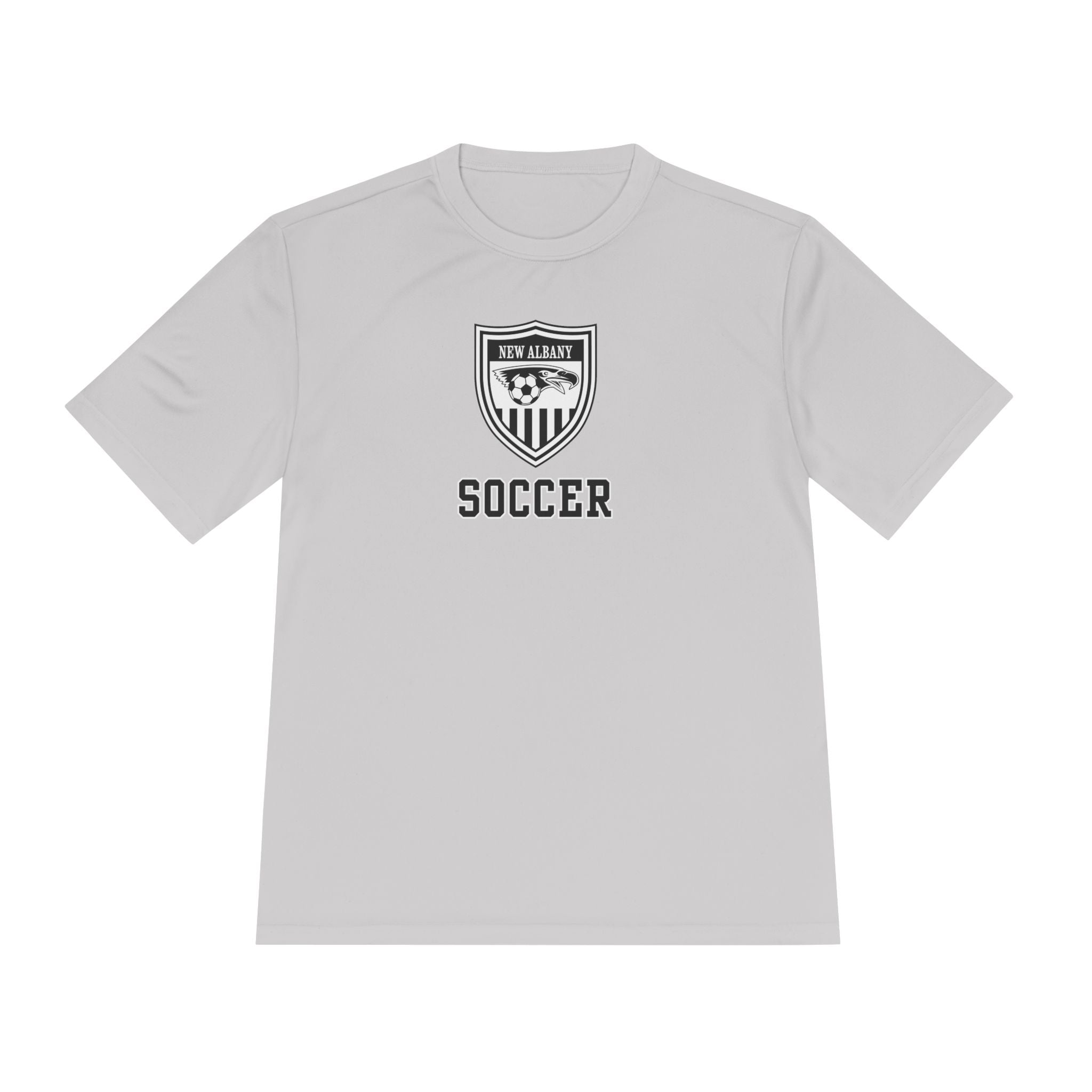 Adult Unisex New Albany Youth Soccer League Crest Graphic Sport-Tek Competitor Performance Tee