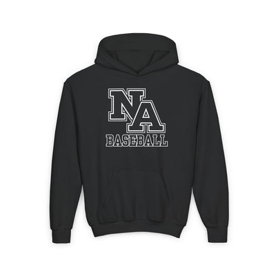 Youth Classic Black Logo Baseball Graphic Hoodie