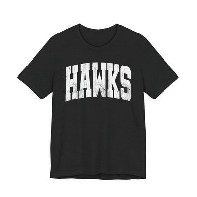 Adult Unisex Westerville Central Distressed Oversized Hawks Graphic Short Sleeve Soft Tee