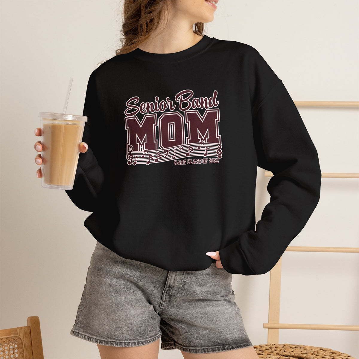 Adult Unisex New Albany 2027 Senior Band Mom Graphic Sweatshirt