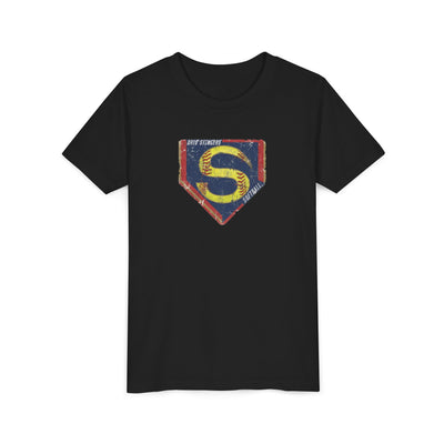 Youth Stingers Softball Distressed Logo Graphic Short Sleeve Bella + Canvas Soft Tee