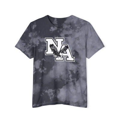 Adult Unisex Classic White and Black Logo Graphic Tie-Dyed Short Sleeve Tee