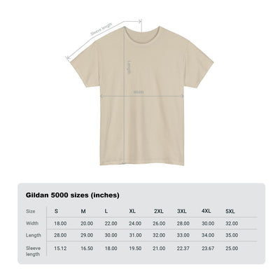 Adult Unisex Heavy Cotton Short Sleeve Tee - Black Jennings Logo