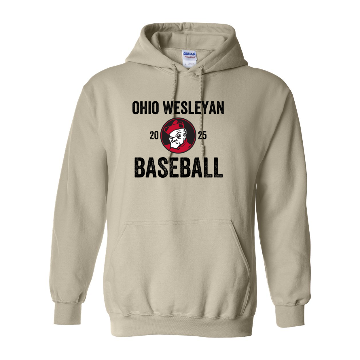 Adult Unisex OWU 2025 Baseball Graphic Hoodie - Ohio Wesleyan University