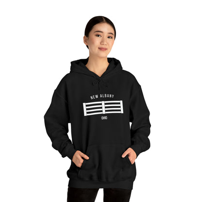 Adult Unisex City Fence Graphic Hoodie - New Albany