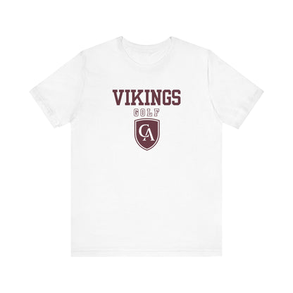 Adult Unisex Columbus Academy Vikings Golf Graphic Short Sleeve Bella + Canvas Soft Tee