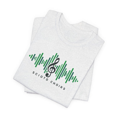 Adult Unisex Dublin Scioto Choirs Sound Wave Graphic Short Sleeve Soft Tee