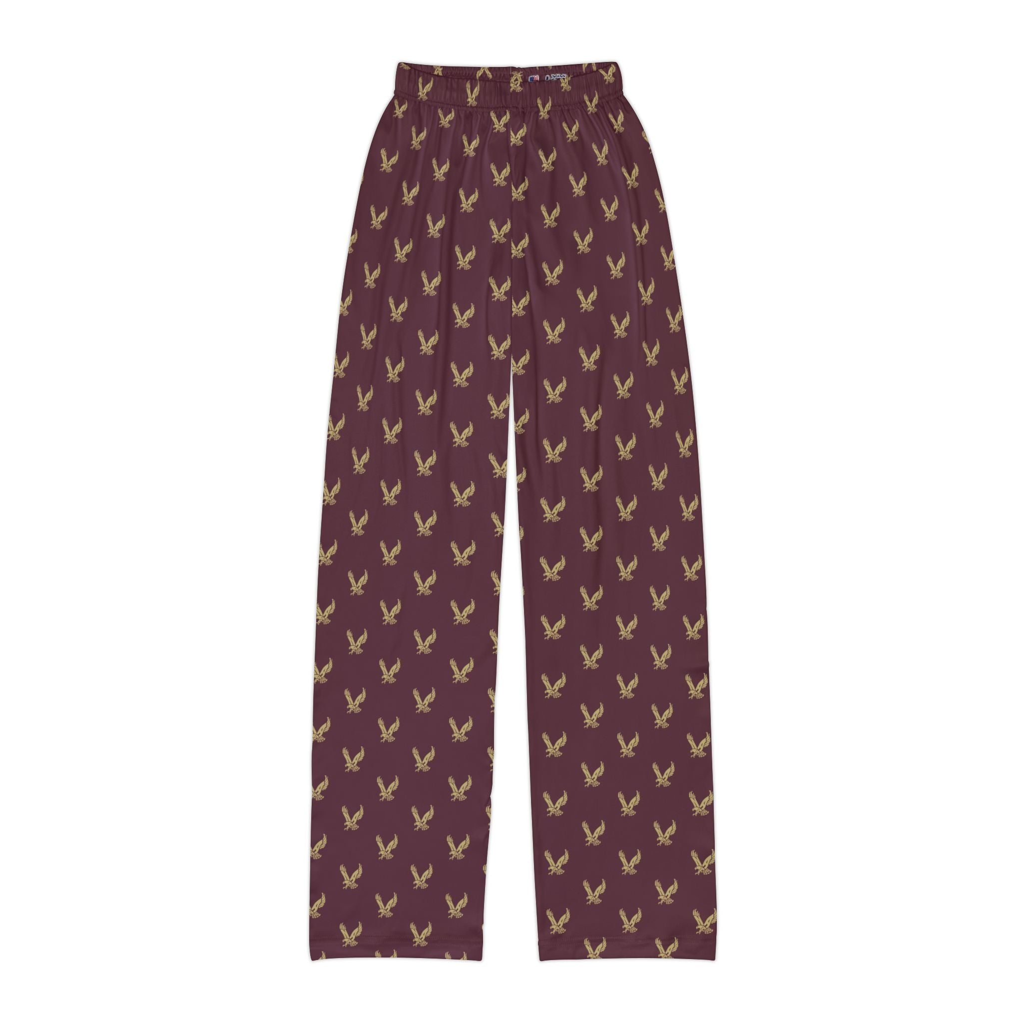 Youth Pajama Pants with Allover Band Eagle Print