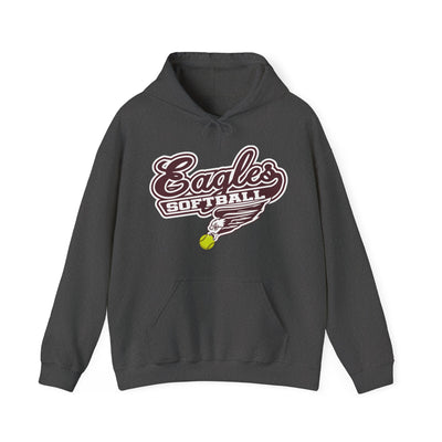 Adult Unisex Sporty Script Softball Eagles Graphic Hoodie