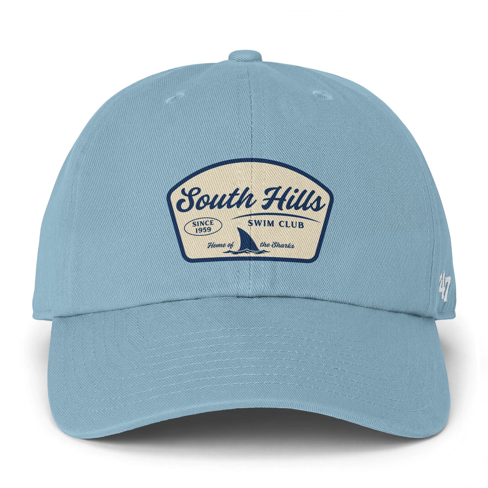 Adult Unisex South Hills Swim Club Home of the Sharks Graphic 47 Brand Clean Up Cap