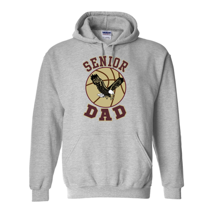 Adult Unisex Senior Basketball Dad Graphic Hoodie