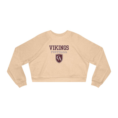 Women's Columbus Academy Football Graphic Cropped Fleece Bella + Canvas Sweatshirt