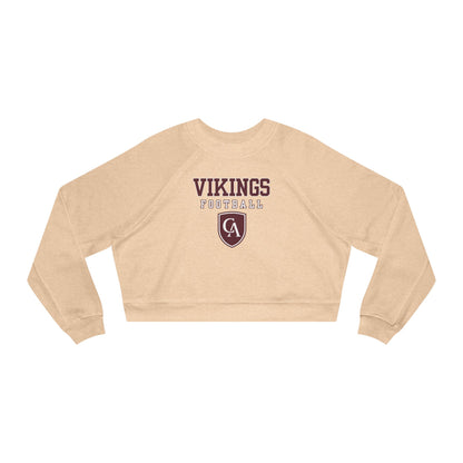 Women's Columbus Academy Football Graphic Cropped Fleece Bella + Canvas Sweatshirt