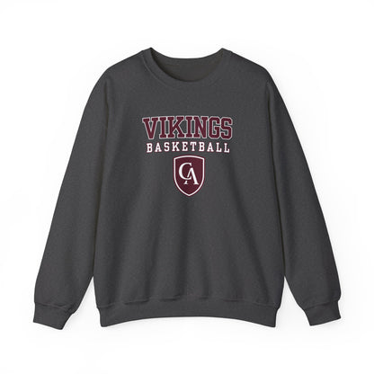 Adult Unisex Columbus Academy Vikings Basketball Graphic Gildan Heavy Blend Sweatshirt