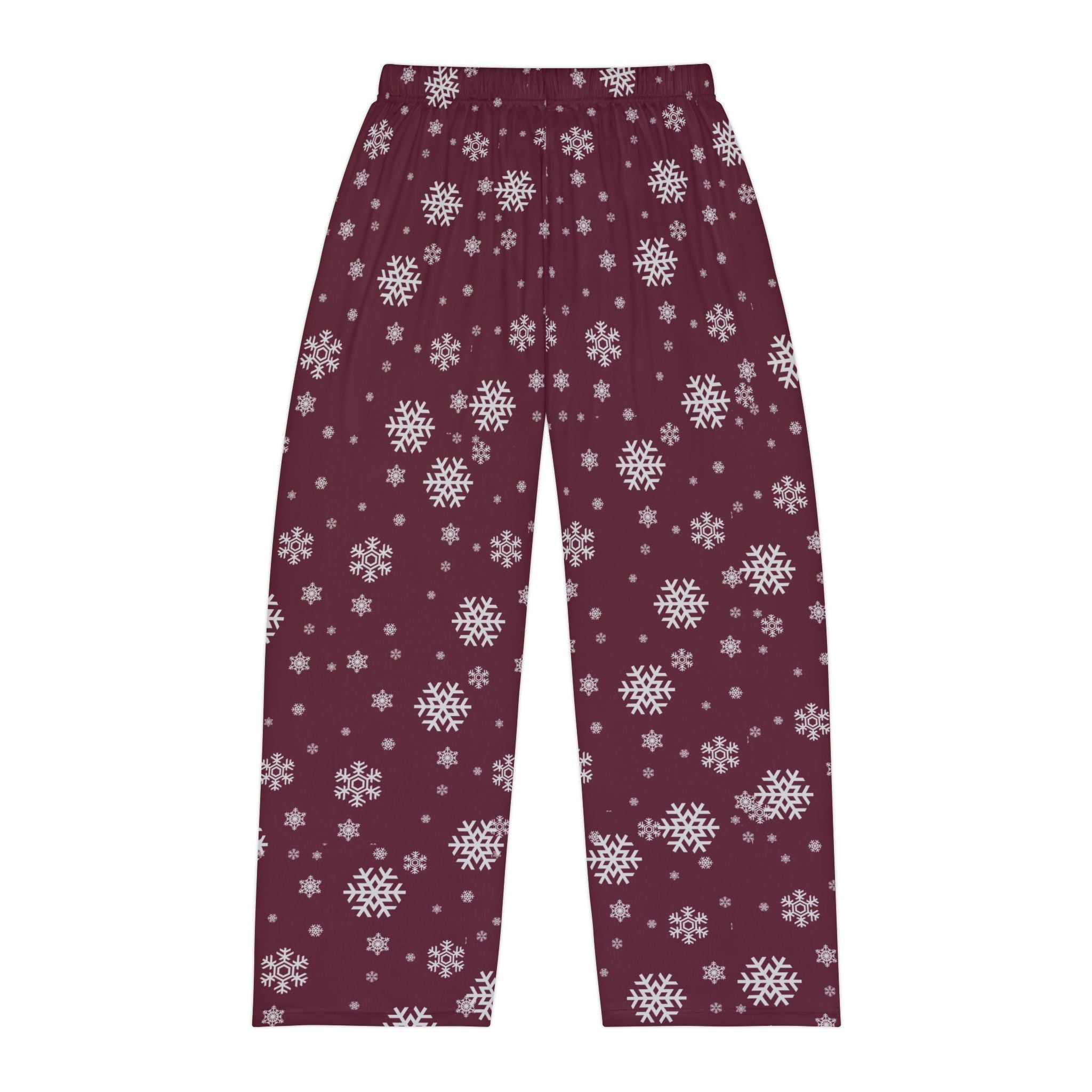 Men's Columbus Academy Vikings Spirited Snowflake Maroon Printed Pajama Pants