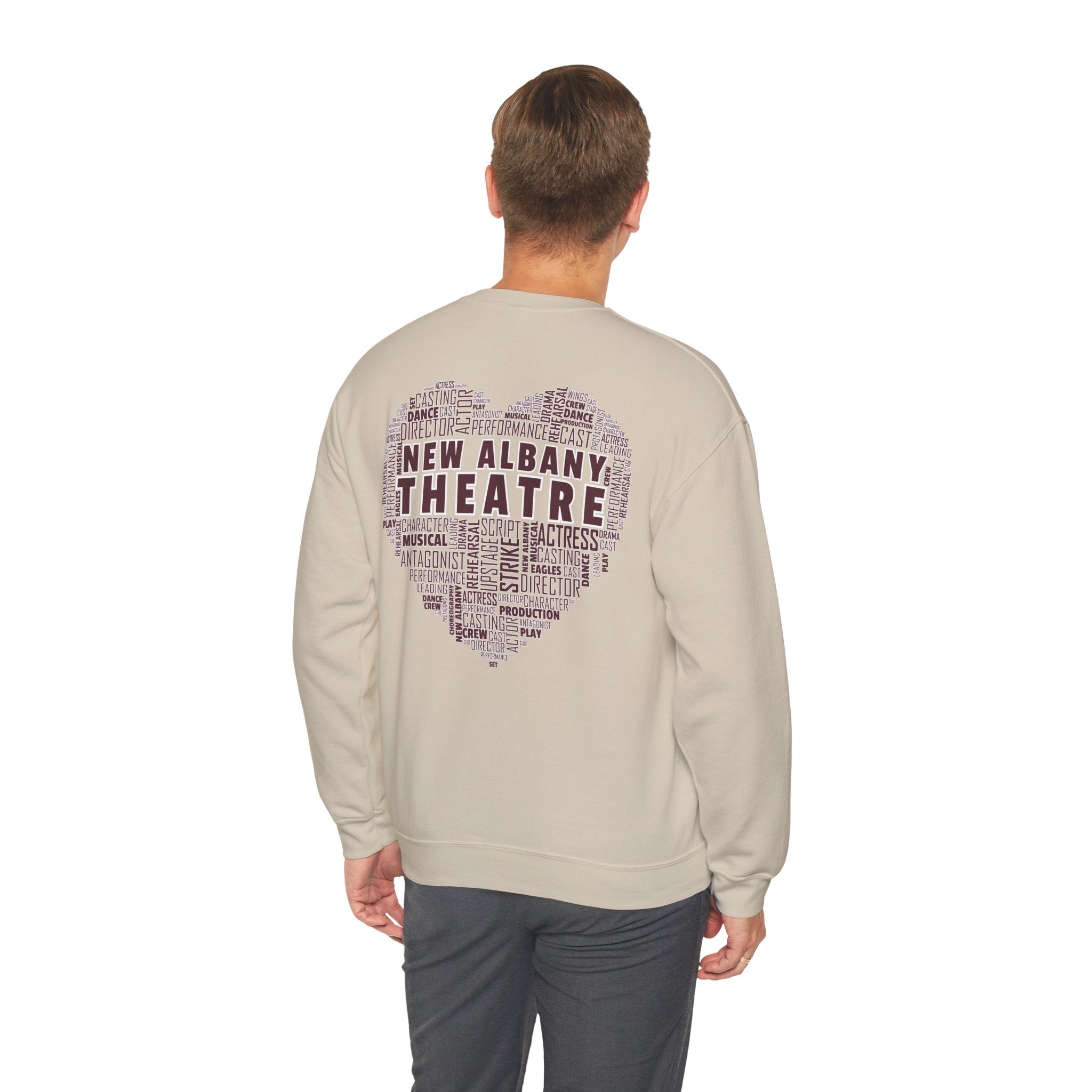 Adult Unisex New Albany Theatre Heart Graphic Sweatshirt