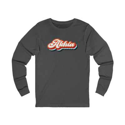 Adult Unisex Retro Graphic Long Sleeve Soft Tee - Akhia
