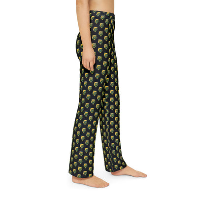 Youth Black Pajama Pants with Allover Brooke Bruin Print