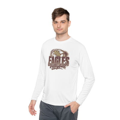 Adult Unisex New Albany Eagles Ombre Volleyball Graphic Sport-Tek Competitor Performance Long Sleeve Tee
