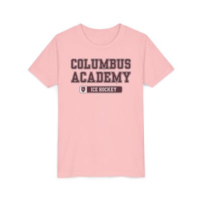 Youth Columbus Academy Ice Hockey Graphic Short Sleeve Bella + Canvas Soft Tee