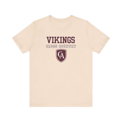 Adult Unisex Columbus Academy Vikings Cross Country Graphic Short Sleeve Bella + Canvas Soft Tee