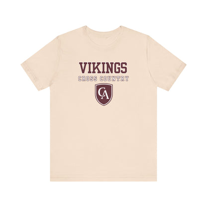 Adult Unisex Columbus Academy Vikings Cross Country Graphic Short Sleeve Bella + Canvas Soft Tee