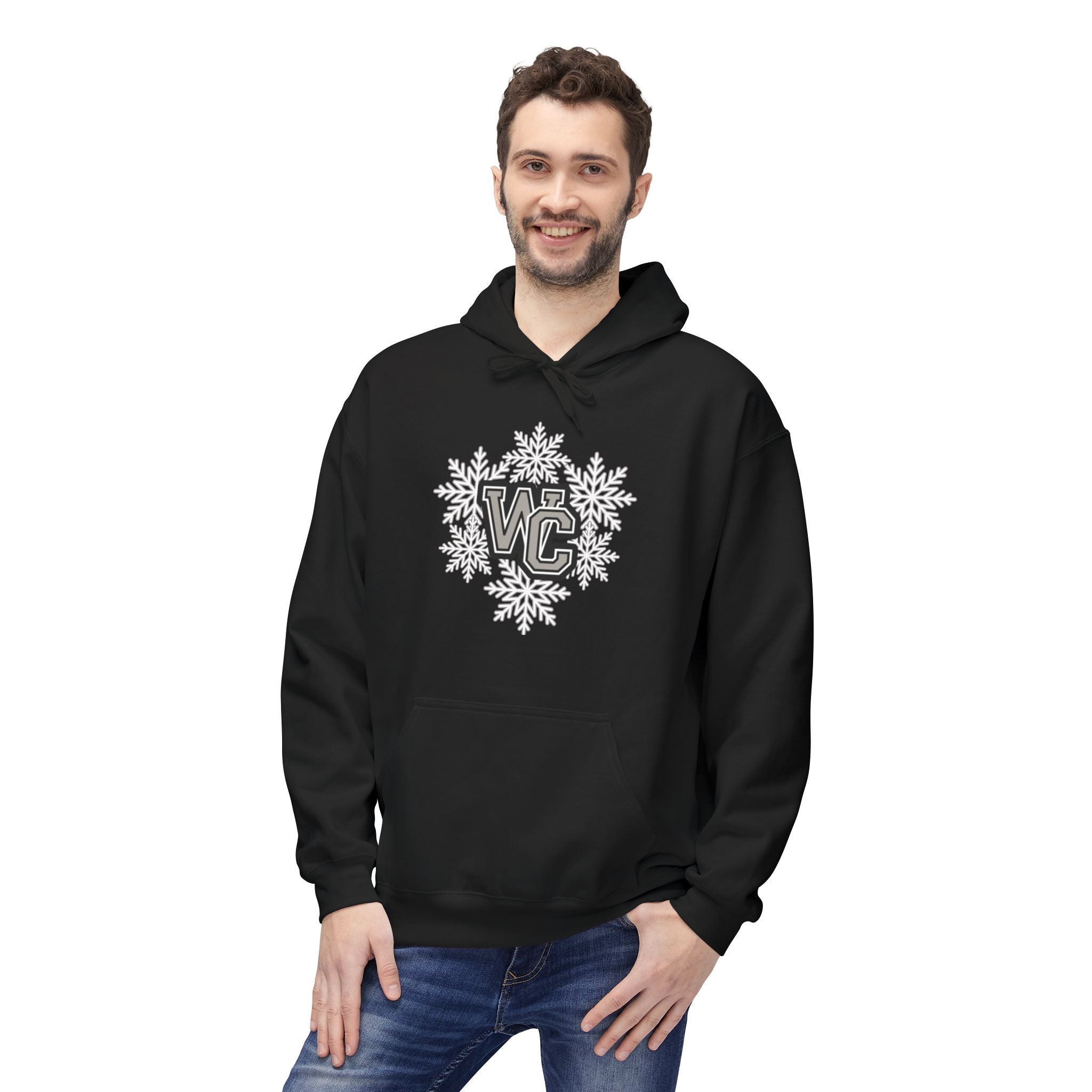 Adult Unisex Westerville Central Spirited Snowflake Graphic Soft Style Hoodie