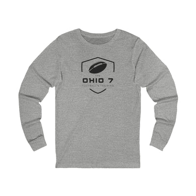 Adult Unisex The Ohio 7 Black Logo Long Sleeve Bella + Canvas Soft Tee