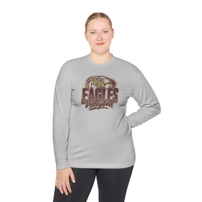Adult Unisex New Albany Eagles Ombre Volleyball Graphic Sport-Tek Competitor Performance Long Sleeve Tee