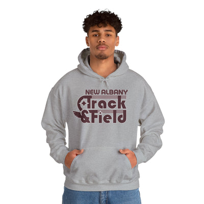 Adult Unisex Retro Track and Field Graphic Hoodie