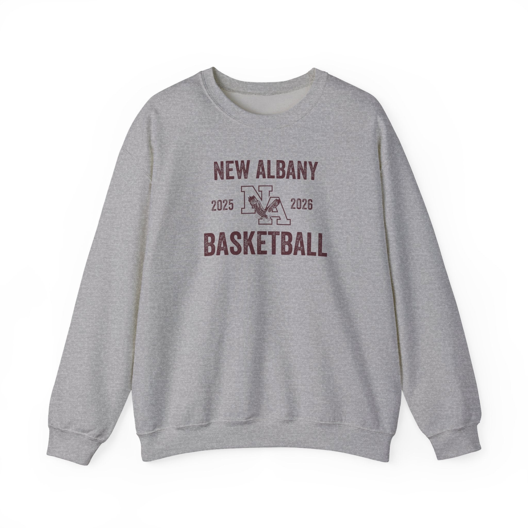 Adult Unisex Vintage Distressed New Albany Basketball Graphic Sweatshirt