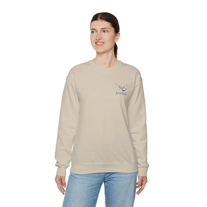 Adult Unisex Heavy Blend Sweatshirt - Blue Jennings Logo