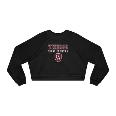 Women's Columbus Academy Cross Country Graphic Cropped Fleece Bella + Canvas Sweatshirt